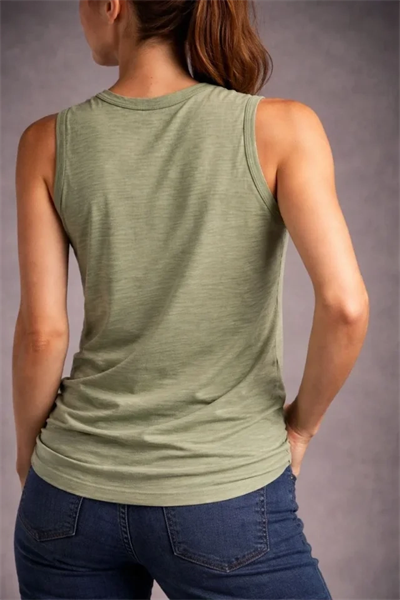 Flamlı Kumaş Sıfır Kolsuz Atlet Basic Spor Üst, Günlük Ve Fitness Kullanımına Uygun - Mint Yeşili