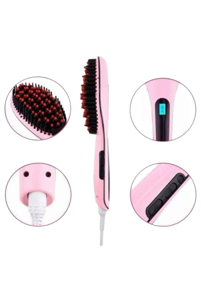Fön Etkili Saç Düzleştirici Tarak Yıpranma Karşıtı Döner Kablo Isı Ayarlı