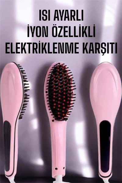 Fön Tarağı Saç Düzleştirici Sıkı Dişli Isı Ayarlı Elektriklenme Karşıtı
