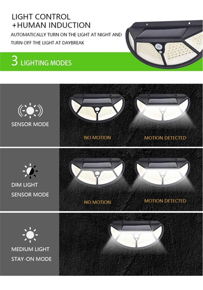 Fonksiyonel Sensörlü 102 Ledli Solar Bahçe Lambası