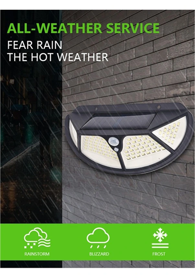 Fonksiyonel Sensörlü 102 Ledli Solar Bahçe Lambası