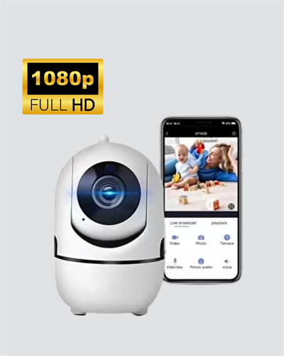 Full HD 1080P Kablosuz Pan & Tilt Güvenlik Kamerası – Hareket Takipli ve İki Yönlü Sesli