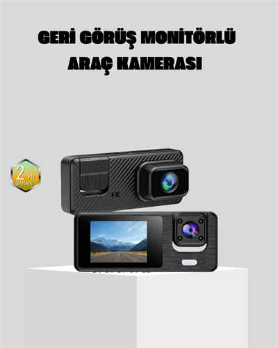 Full HD 3lü Araç Kamerası Geri Görüş Destekli Park Modlu 1080P DVR