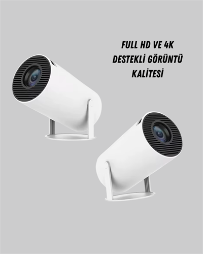 Full HD 4K Destekli Akıllı Projeksiyon – 130 inç Ekran, Uzun Ömürlü Ampul ve Çoklu Giriş