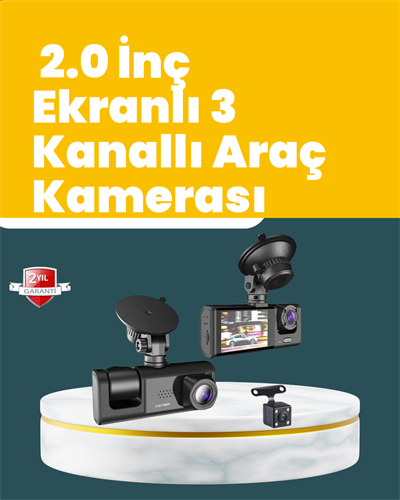 Full HD Çift Yönlü Araç Kamerası  Hareket Algılama  Döngüsel Kayıt