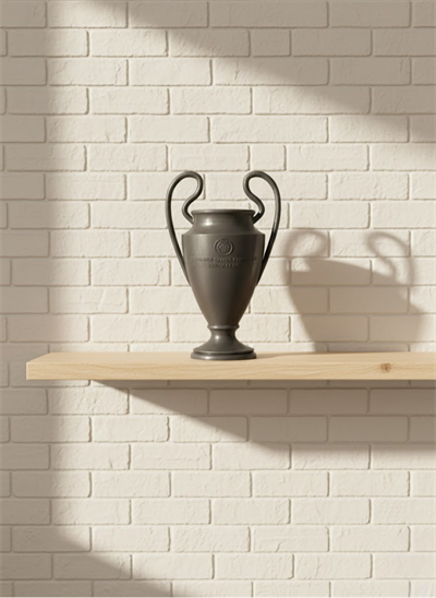 Füme Şampiyonlar Kupası 25cm Modern Dekor Ödül Biblo