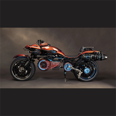 Futuristik Motosiklet Resmi Kanvas Tablo 60 x 120