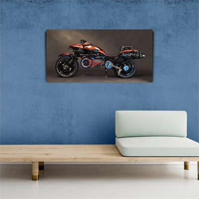 Futuristik Motosiklet Resmi Kanvas Tablo 60 x 120