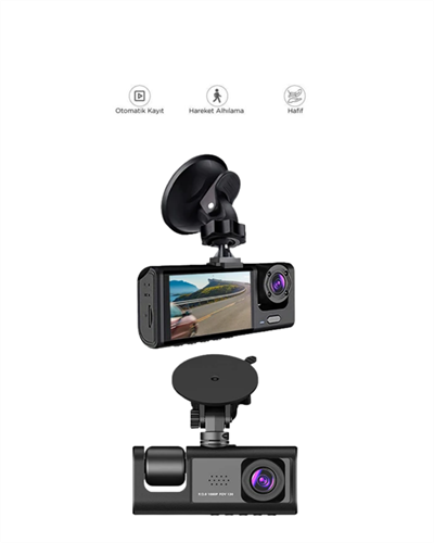 G-Sensör ve Hareket Algılama Destekli 1080p Araç İçi Güvenlik Kamerası