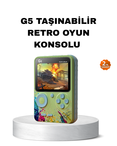 G5 Retro Oyun Konsolu 500 Klasik Oyunlu 3 İnç HD Ekran ve TV Bağlantılı