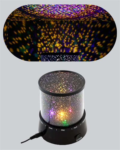 Galaxy Efektli LED Yıldız Projektör Renk Değiştirmeli Oda Aydınlatması
