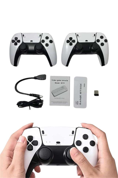 Game Stick 4K Retro Çift Kollu Atari Oyunlari +20000 Oyunlu Konsol Nostalji