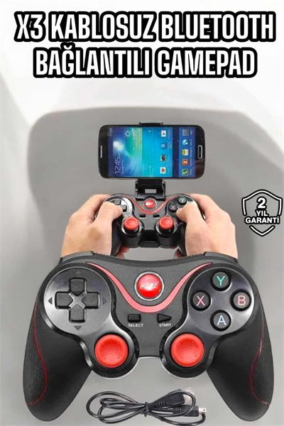 Game Stick Android Uyumlu Gamepad X3 Standlı Oyun Kolu Bluetooth Bağlantılı