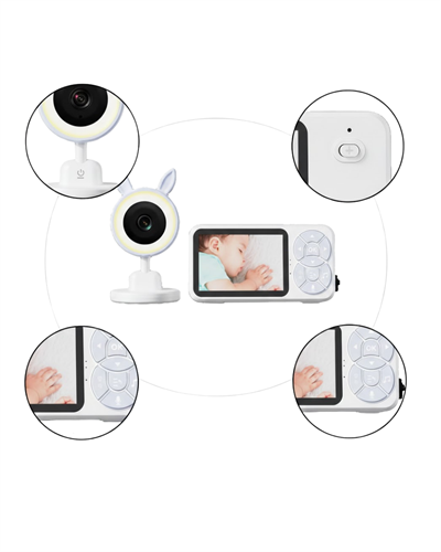 Gece Görüşlü Bebek Telsizi Besleme Hatırlatıcılı LCD Ekran