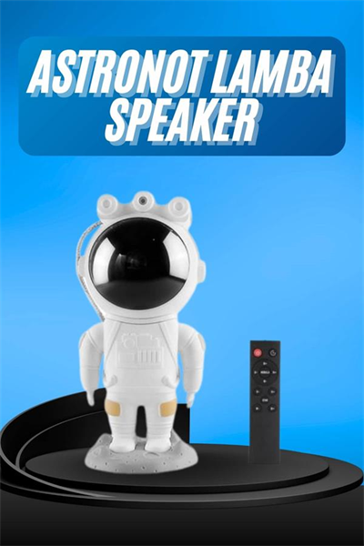 Gece Lambası Astronot Bluetooth Hoparlörlü Galaksi Işık Projektörü