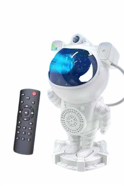 Gece Lambası Astronot Bluetooth Hoparlörlü Galaksi Işık Projektörü
