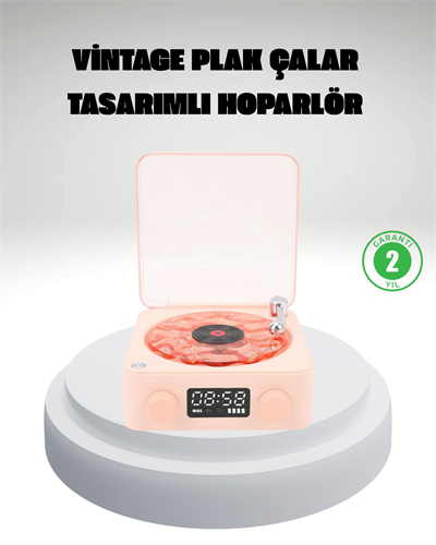 Gece Lambası Stereo Bluetooth Hoparlör Dijital Saat Su Dalgası Efektli 3-ü-1 Cihaz