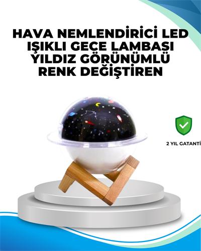 Gece lambası özellikli taşınabilir nemlendirici ve aromaterapi cihazı USB girişli