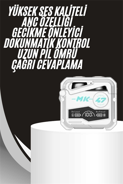Gecikme Önleyici Oyuncu Kulaklığı Bluetooth Bağlantılı ANC Özelliği 5.0 Bluetooth
