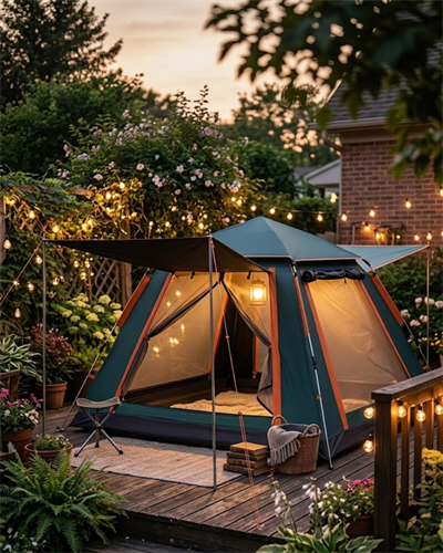 Geniş Aile Kamp Çadırı 240x210 cm Güneşlikli Otomatik Kurulum Outdoor Çadır