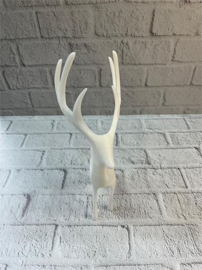 Geyik Figürü Beyaz Modern Salon ve Raf Dekoru