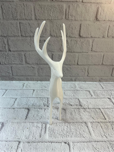 Geyik Figürü Beyaz Modern Salon ve Raf Dekoru