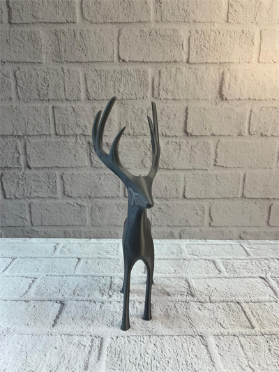 Geyik Figürü Gri Modern Salon ve Raf Dekoru