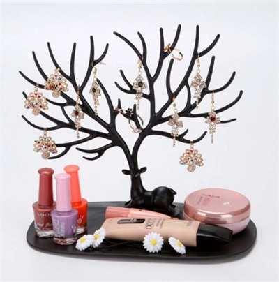 Geyik Tasarımlı Takı Standı Siyah