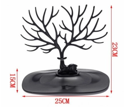 Geyik Tasarımlı Takı Standı Siyah