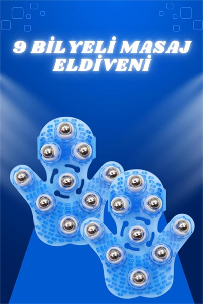 Giyilebiilir Masaj Eldiveni 9 Bilyeli Tüm Vücut Masajına Uygun