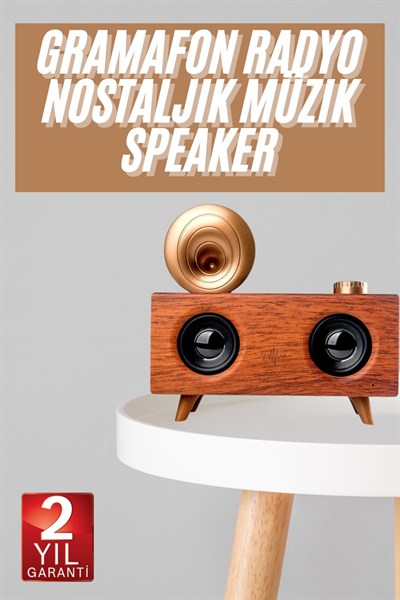 Gramafon Nostaljik Radyo Yüksek Ses Kalitesi USB TF Kart Aux