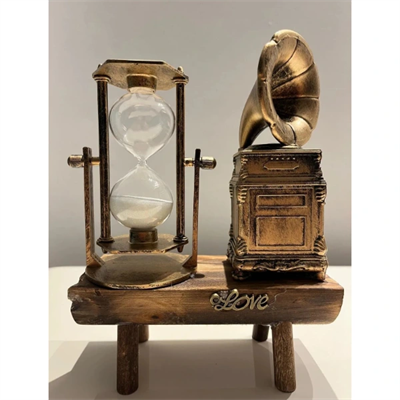 Gramofon Biblolu Kum Saati