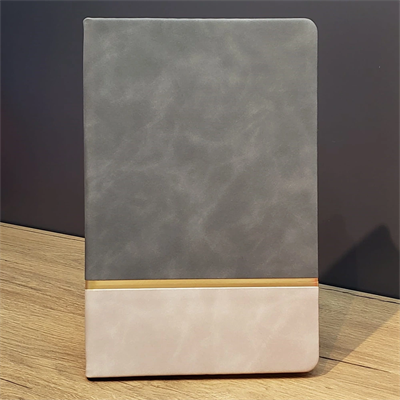 Gri Gold Detaylı Deri Hatıra Defteri