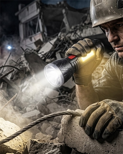 Güçlü Şarjlı El Feneri 9 LED Uzun Menzil ve 4 Işık Modu