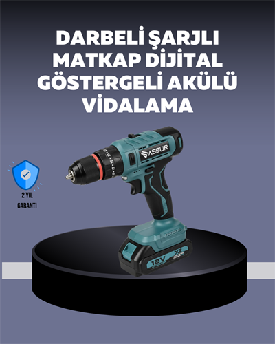 Güçlü Şarjlı Matkap Vidalama Çift Batarya