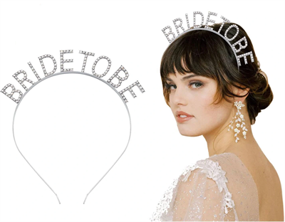 Gümüş Kaplama Kristal Taşlı Bride To Be Gelin Tacı