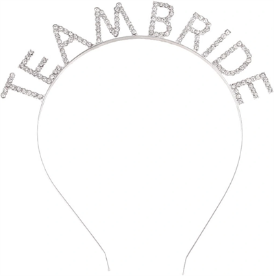 Gümüş Kaplama Kristal Taşlı Team Bride Taç