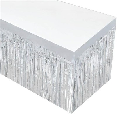 Gümüş Metalize Masa Eteği 275x75 cm – Kendinden Yapışkanlı