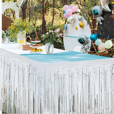 Gümüş Metalize Masa Eteği