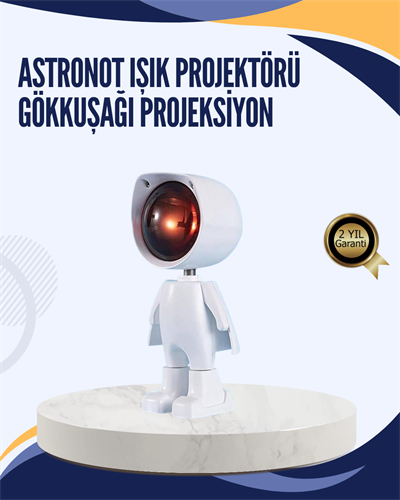 Gün Batımı Efekti Sunan Astronot LED Masa Lambası
