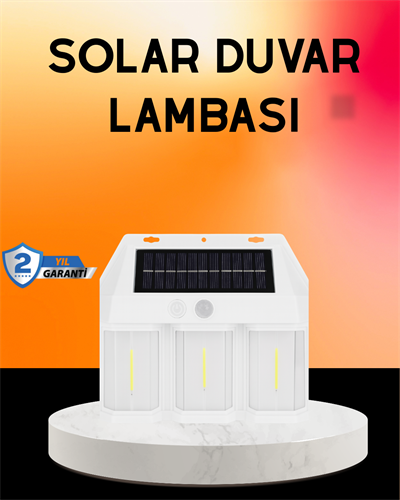 Güneş Enerjili 3 Modlu Duvar Apliği – Bahçe ve Garaj Aydınlatması