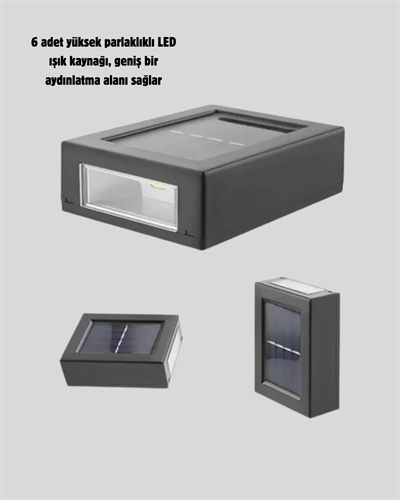 Güneş Enerjili 6 LED Solar Lamba – Fotoselli, Su Geçirmez ve Çevre Dostu Bahçe Işığı
