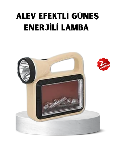 Güneş Enerjili Alev Efektli Lamba COB Led Su Geçirmez Çok Fonksiyonlu