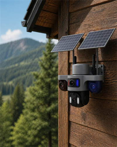 Güneş Enerjili Arıcı Kamerası 4G SIM Kartlı 9MP 3 Lens Yayla Güvenlik Kamerası 2 Yıl Garantili
