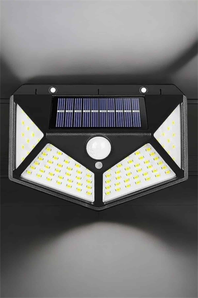 Güneş Enerjili Bahçe Aydınlatma Lambası Solar 100 Led Lamba