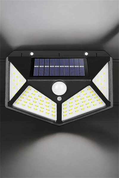 Güneş Enerjili Bahçe Aydınlatma Lambası Solar 100 Led Lamba