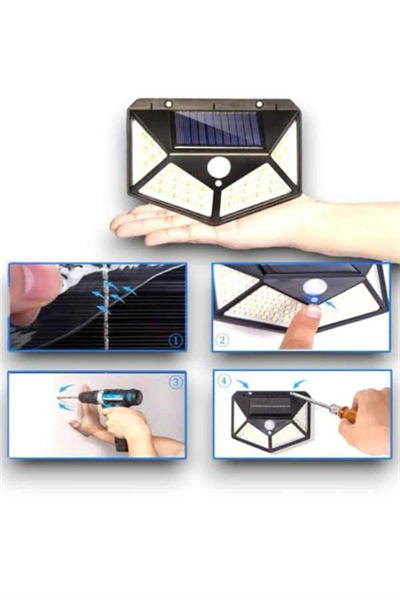 Güneş Enerjili Bahçe Lambası 100 Led Bahçe Lambası Bahçe Aydınlatma