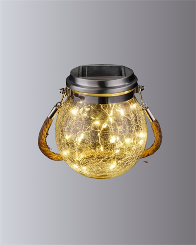 Güneş Enerjili Cam Sarkıt Bahçe Balkon Teras Aydınlatma 30 LED