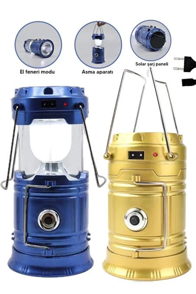 Güneş Enerjili Çok Fonksiyonlu Kamp Feneri