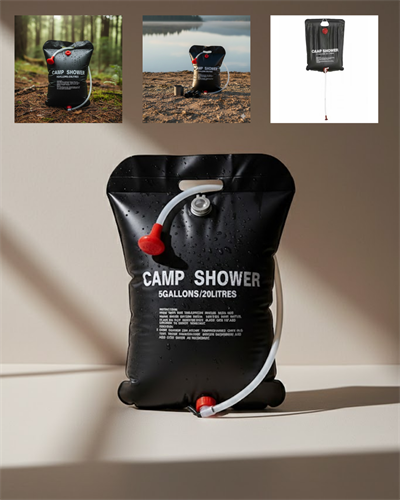 Güneş Enerjili Dış Mekan Duşu 20 Litre Dayanıklı PVC Kamp Duş Sistemi